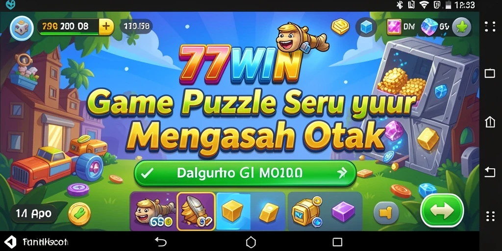 Screenshot menunjukkan gameplay menggugah dari 77WIN yang penuh dengan teka-teki.
