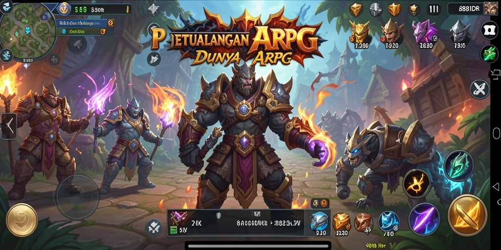 Screenshot gameplay ARPG yang epik dari 888IDR.