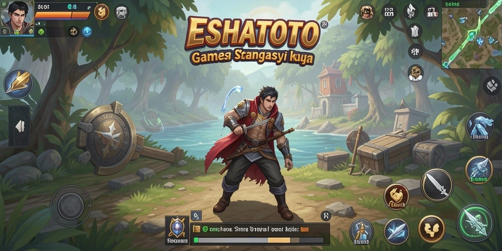 Screenshot ESHATOTO menunjukkan pertempuran seru antara pemain.