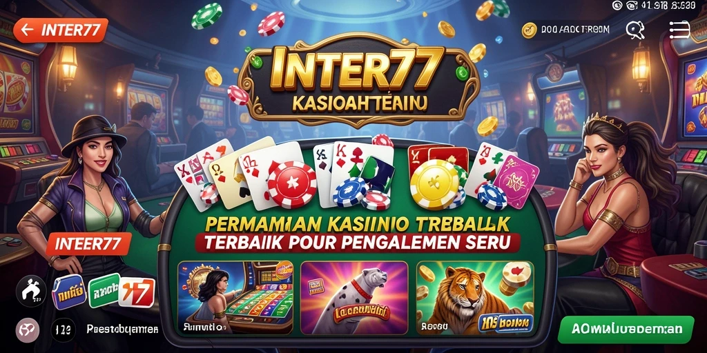Screenshot INTER77 menampilkan gameplay Kasino yang mengasyikkan.