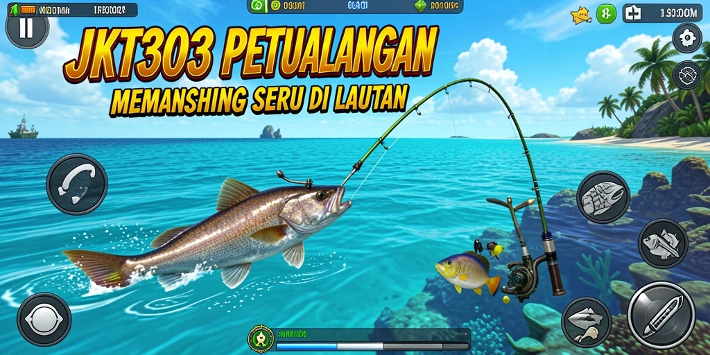 Tampilan gameplay JKT303 yang memukau saat memancing di laut.