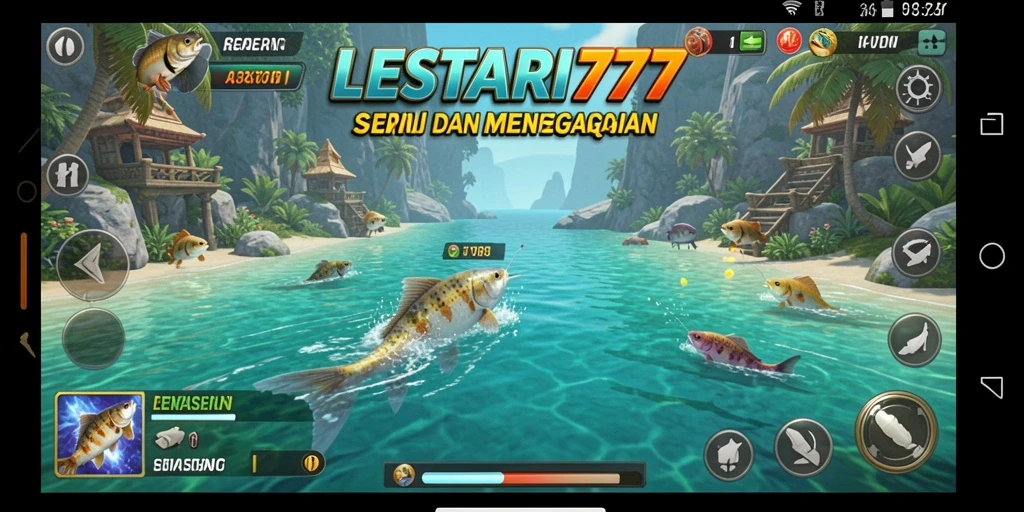 Tampilan gameplay LESTARI777 yang menampilkan keseruan memancing.