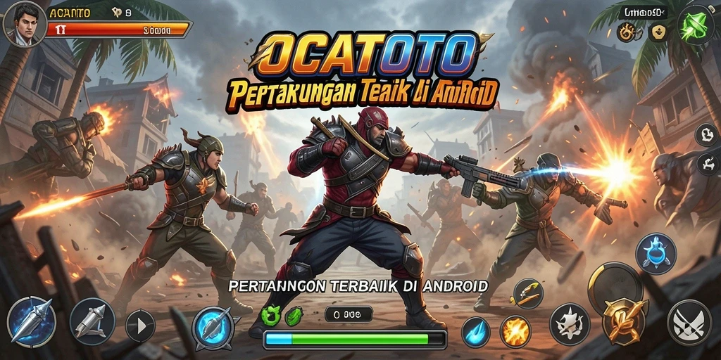 Tangkapan layar gameplay OCATOTO menampilkan pertarungan yang intens dan grafik memukau.