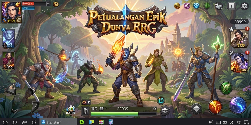 Tampilan permainan RPG yang menakjubkan dengan aksi seru.