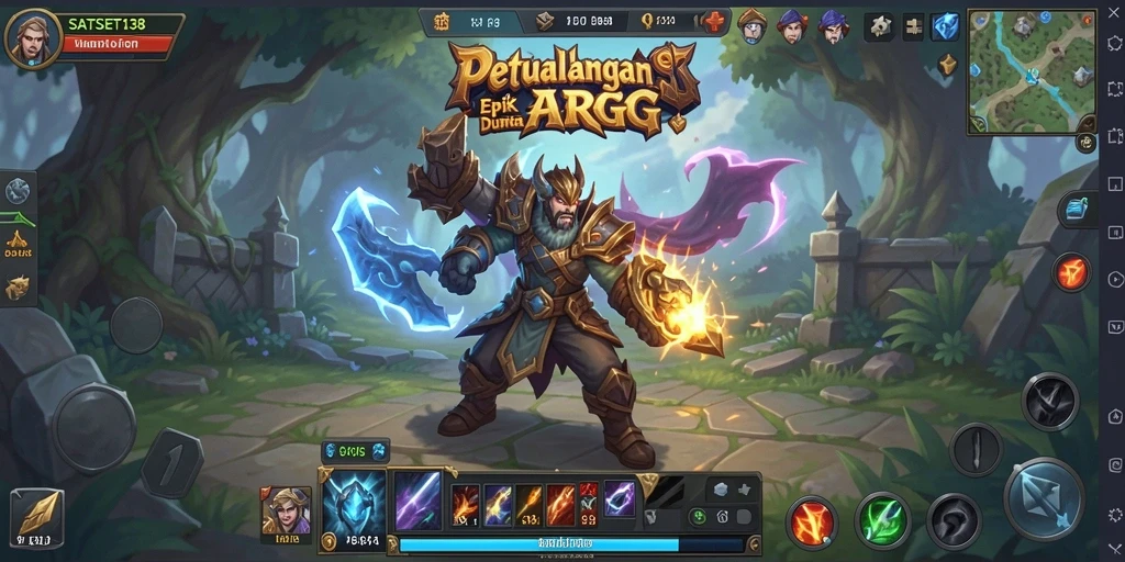 Tampilan gameplay SATSET138 yang menampilkan karakter beraksi dalam pertempuran ARPG.