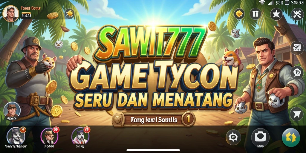 Screenshot utama SAWIT777 menampilkan pemain mengelola perkebunan sawit.