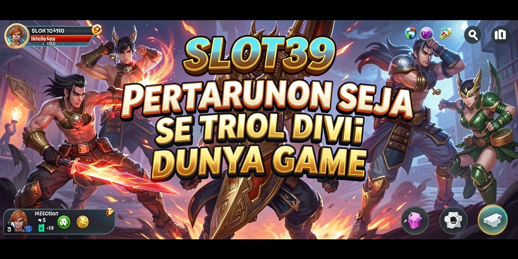 Tampilan gameplay mendebarkan dengan pertarungan karakter dalam SLOT39.