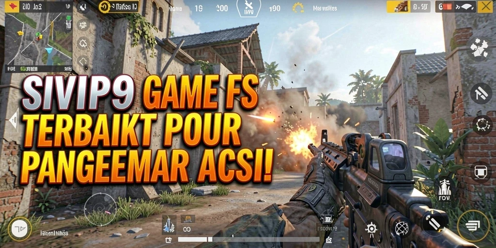 Tangkapan layar gameplay SVIP9 menampilkan aksi tembak-menembak yang mendebarkan.