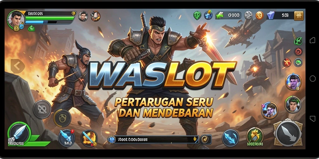Tampilan screenshot WASLOT menampilkan aksi pertarungan yang mendebarkan.