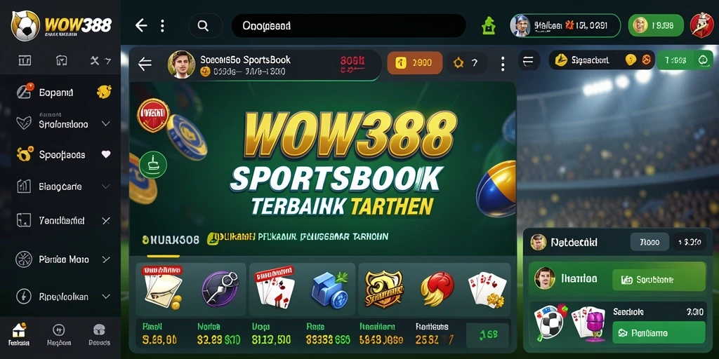 Tampilan utama WOW388 dengan berbagai opsi taruhan yang menarik.