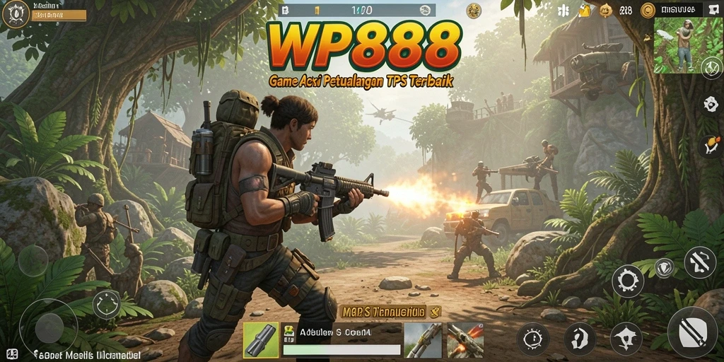 Tampilan screenshot WP888 menonjolkan aksi gameplay yang intens.