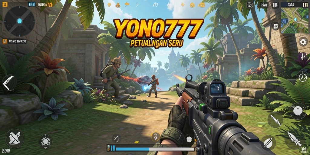 Tampilan gameplay YONO777 yang mendebarkan dalam aksi TPS.